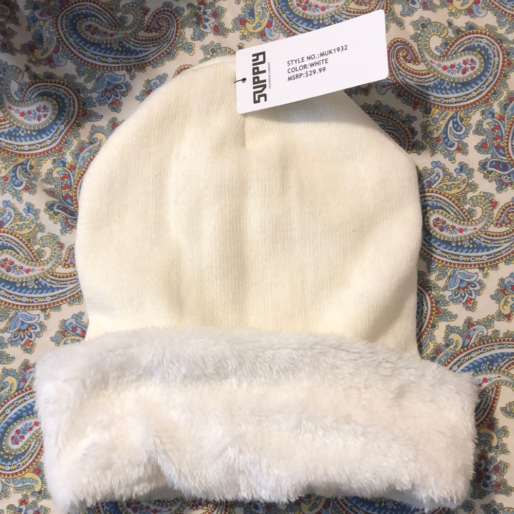 Faux fur beanie